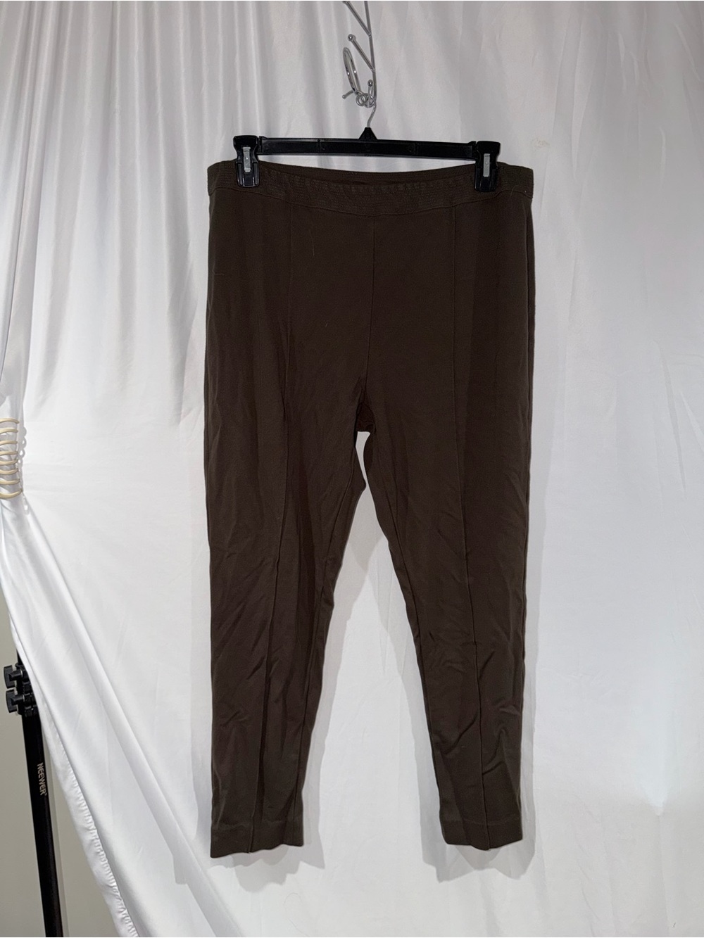 Soft Surroundings Pants Stretch Straight Leg Pull on Brown Chocolate Bottoms XL